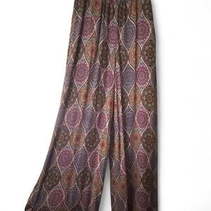 No Boundaries Multicolor Paisley Wide-Leg Jumpsuit Pants